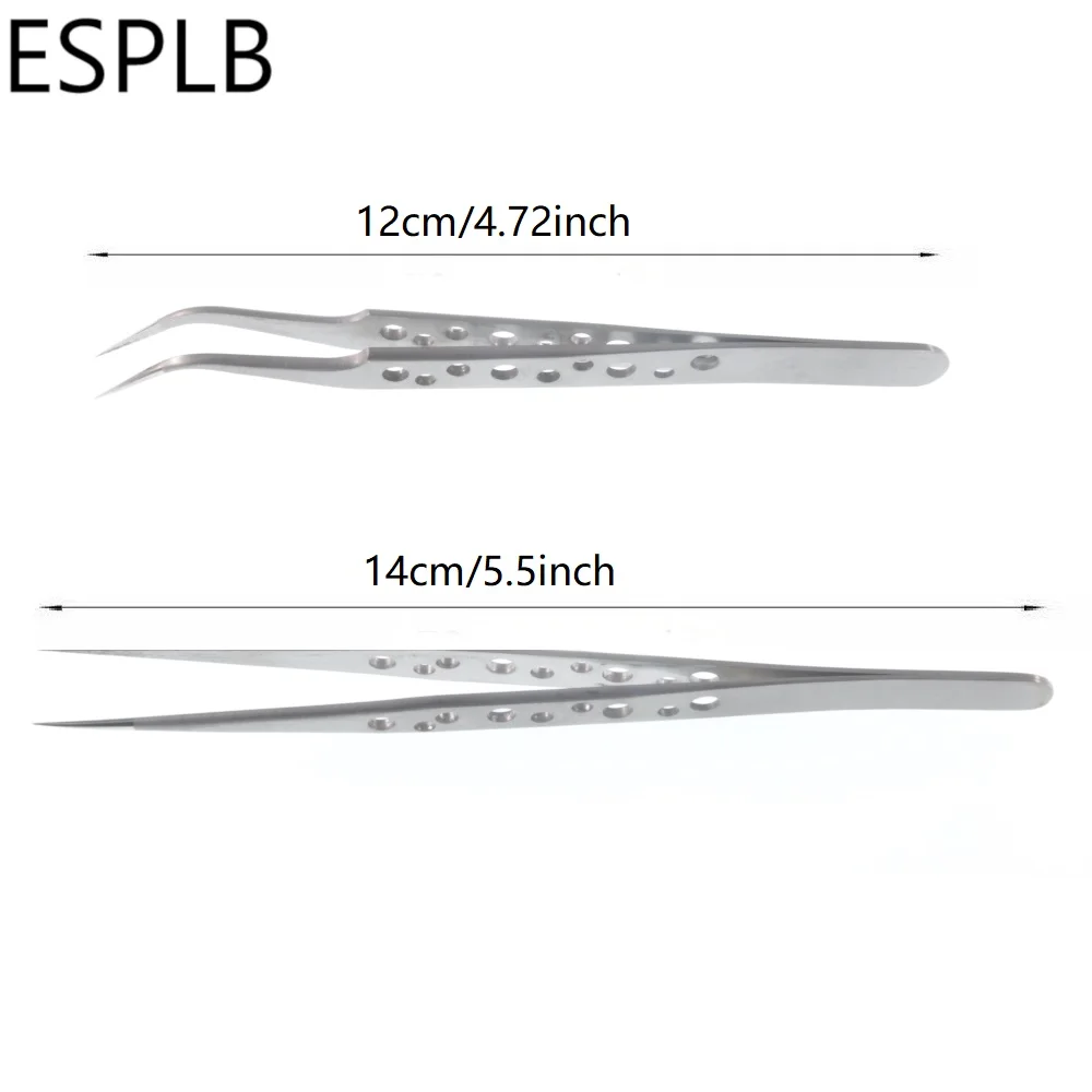 Precision Tweezers Industrial Electronics Curved Straight Forceps Mobile Phone Hand Repair Tool Tweezer Tool