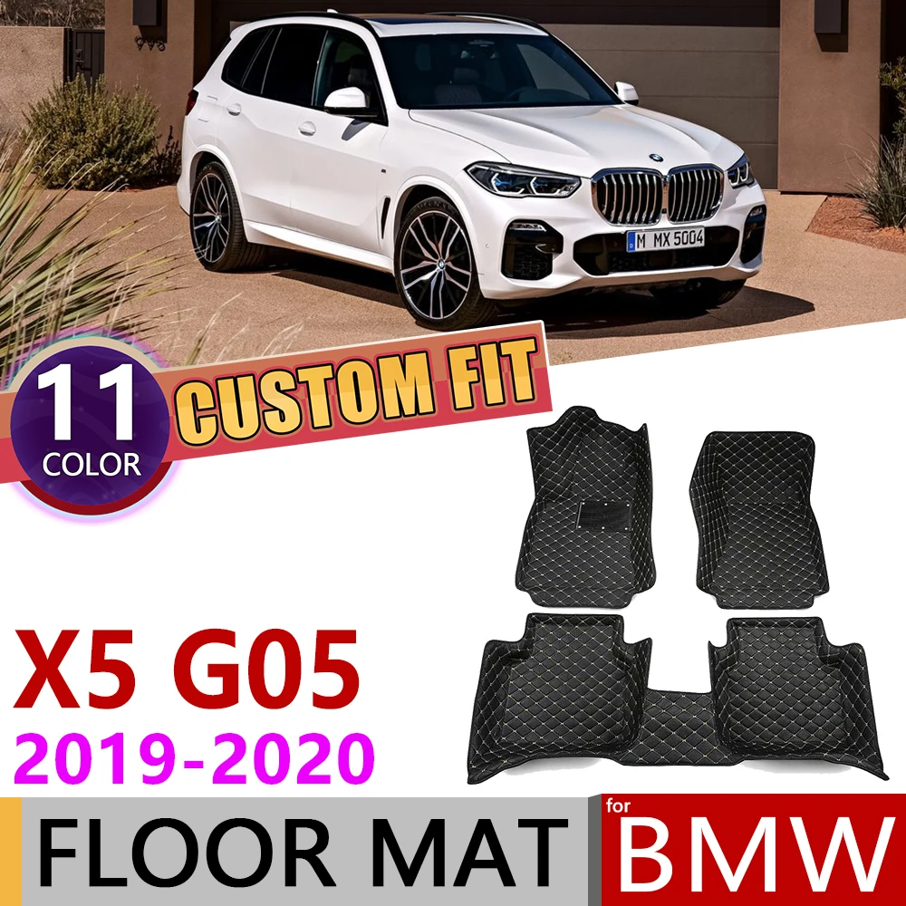 Кожаные автомобильные коврики на заказ для BMW X5 G05~ 5 мест Водонепроницаемый Анти-грязный авто коврик для ног ковер покрытие аксессуары