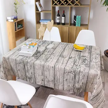 

Retro Rectangle Tree Grain Print Coffee Table Tablecloth Home Dining Room Restaurant Decor christmas tablecloth tafelkleed