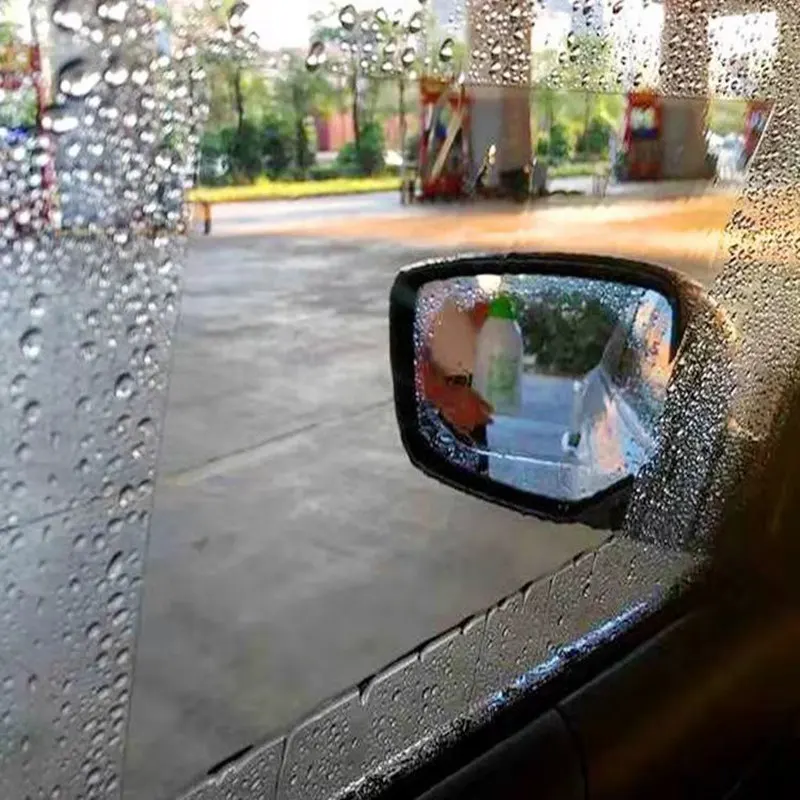2 шт./компл. для автомобиля Водонепроницаемый непромокаемые Анти-туман автомобиля Стикеры автомобиля зеркало окно прозрачная пленка анти радар автомобилей, автомобильные аксессуары