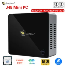 Beelink J45 8 Гб 128 ГБ J4205 подлинный Windows 10 Мини ПК 128/256/512 ГБ 2,4 ГГц+ 5,8 ггц WiFi BT4.0 поддержка Netfix 4K H.265 Быстрая зарядка