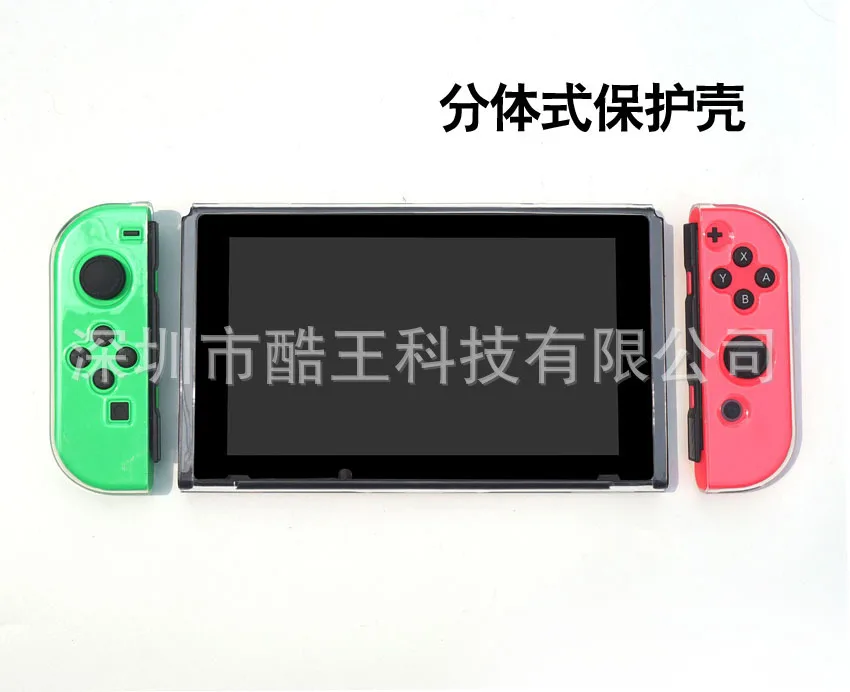 Защитный чехол для nintendo Switch из ТПУ с ручкой для хоста, прозрачный чехол с разъемным корпусом, NS аксессуары