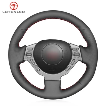 

LQTENLEO Black Artificial Leather Steering Wheel Cover For Nissan GTR GT-R (Nismo) 2008 2009 2010 2011 2012 2013 2014 2015 2016