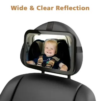 

Adjustable Wide Car Rear Seat View Mirrors Baby/Child Seat Auto Safety Mirror Monitor Headrest High Quality Car Interior Styling