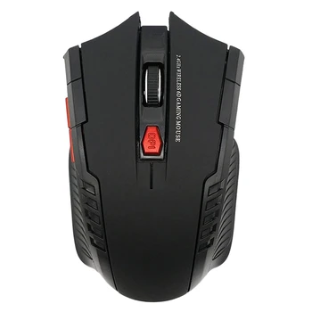 

2.4Ghz Wireless Mouse With Usb Receiver For Pc Gaming Optical Mouse Without Battery Black Plastic