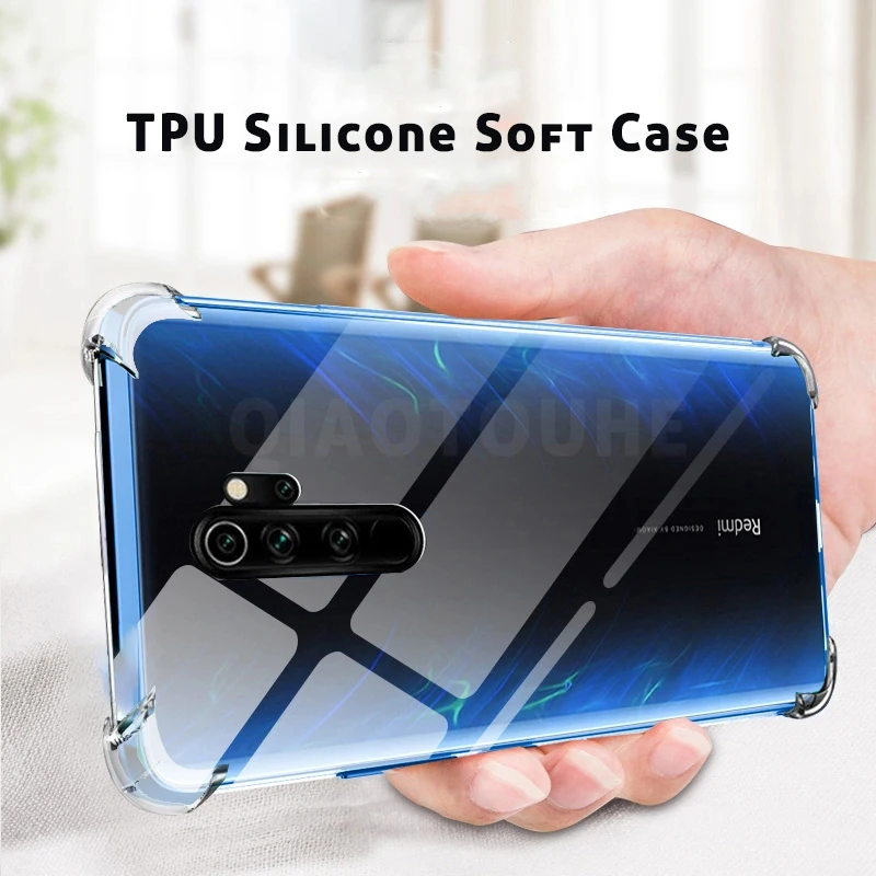 Anti-knock Silicone Phone Case For Xiaomi Redmi Note 8 7 Pro Transparent Soft TPU Cover 5 6 7S Cases |