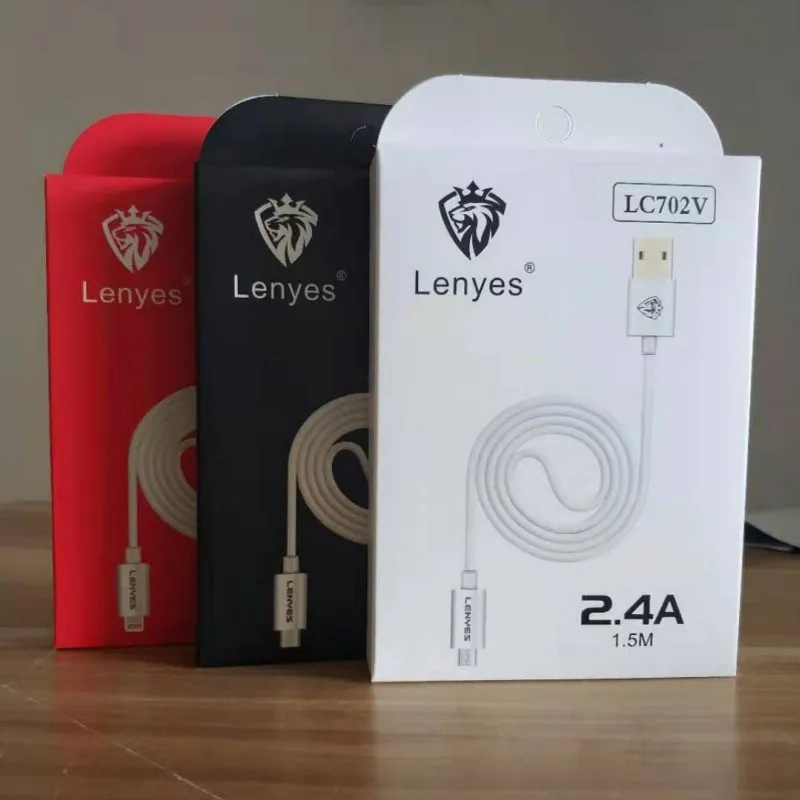 Lenyes 150 см ПВХ USB кабели для зарядки данных A Быстрая линия зарядного устройства для iPhone iPad samsung huawei Xiaomi домашняя машина с использованием LC702