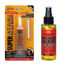 Walker лента C-22 растворителем и BMB супер клей для кружевных париков труба Crazy Hold 1 флуз/30 мл