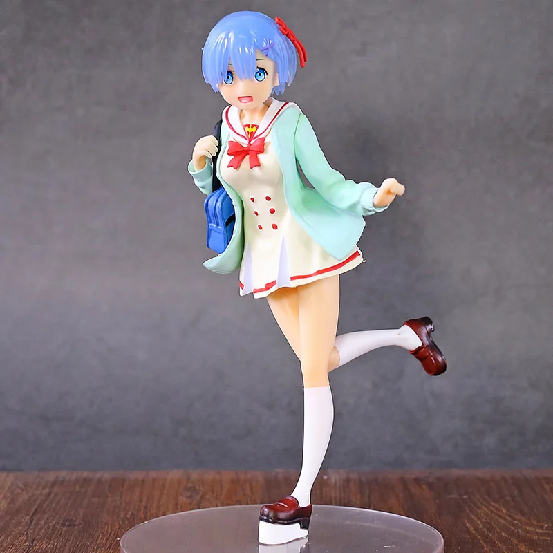 Re Zero Начальная жизнь в другом мире Rem Студенческая Премиум фигурка Коллекционная модель игрушки