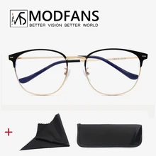 Анти голубой свет компьютерные очки Женские Ретро Металлические очки в круглой оправе защита мужчин нулевой диоптрий очки