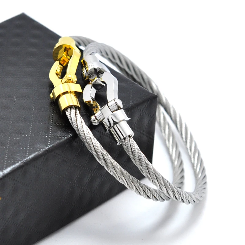 Брендовые дизайнерские ювелирные браслеты для влюбленных из нержавеющей стали, браслеты с магнитной пряжкой для мужчин и женщин