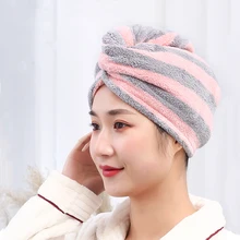 Новинка! Горячая сухая Кепка для волос, женская, супер впитывающая, быстросохнущая, полотенце, утолщенная, тюрбан, шапочка для душа, для взрослых, милые, длинные волосы D