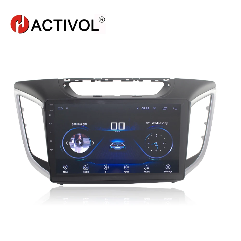 Автомагнитола HACTIVOL 10 дюймов 1024*600 четырехъядерный процессор android 8 1 для Hyundai ix25 CRETA