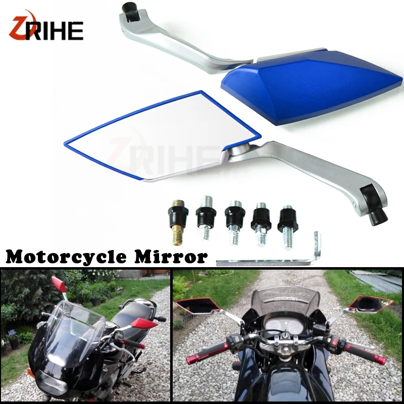 

10mm8mm Unviersal Parts ATV Cafe Racer Motorbike Rearview Mirror motocross mirror For Yamaha V-STAR 1300 XSR900 R1M YZFR3 TDR250