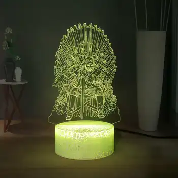 

A Song of Ice And Fire Iron Throne 3D Optical Desk Light Game Of Thrones USB Touch Multicolor LED Kids Night Lamp Holiday Toys
