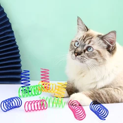 Colorful Cat Spring Toys Wide Durable Heavy Gauge Kitten Toy Funny Springs Pet Toy Automatic Coil Spiral Springs for Small Pet