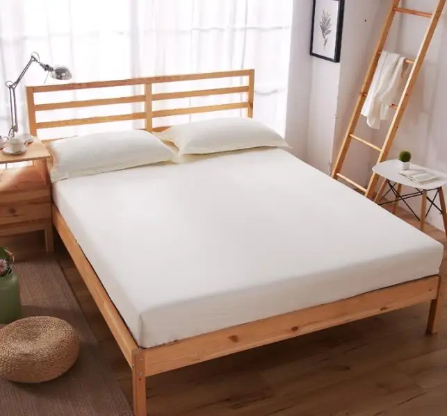 beige 120 см 150 см 180 см простыня наматрасник с многоборье эластичной резинкой кровать 360 градусов простыни постельное белье однотонные Цвет - Цвет: beige