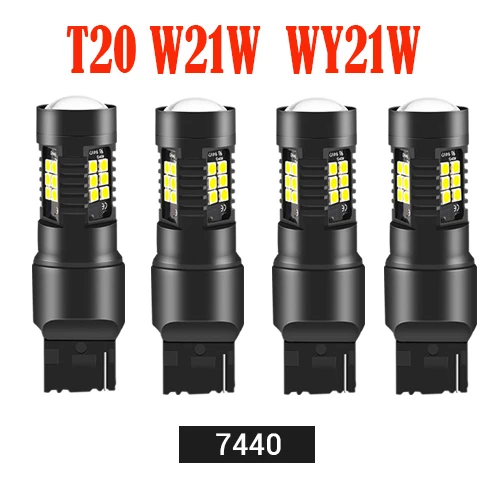 4 шт. W5W светодиодный автомобильный 3030 SMD p21w Автомобильный светодиодный светильник, сменная панель заднего хода, лампы белого цвета для Светодиодные Автомобильные фары - Испускаемый цвет: 7440