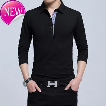 

2020 Design New Men s Brand Polo Shirt Long Sleeves Casual Spring Autumn Clothes Plus Asian Size M-3XL 4XL 5XL