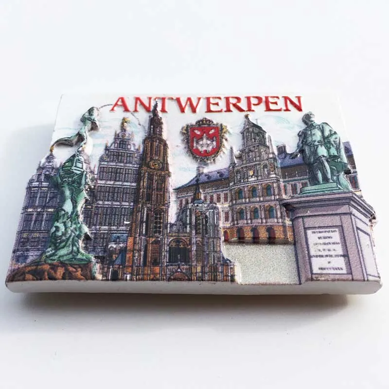 Belgium Antwerp network красные аттракционы коллекции путешествия памятные монеты магнитные стикеры на холодильник