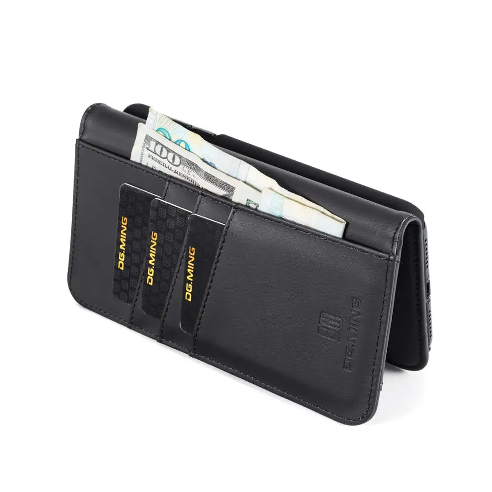 Кожаный флип-бумажник из овечьей кожи, магнитный съёмный корпус, чехол для iPhone 11 Pro Max 6 7 8 X XS XR XS Max