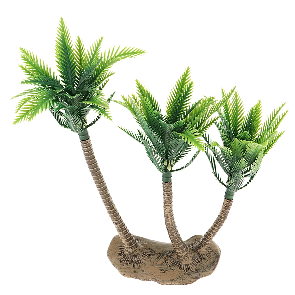 1PCS Green Plastic Model Trees Layout Rainforest Train Palm Tree Diorama Scenery for Home Outdoor Garden Decor