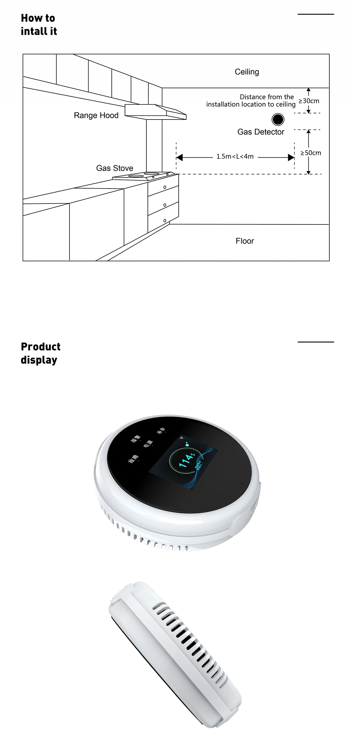 Wifi Smart Natural Gas Sensor