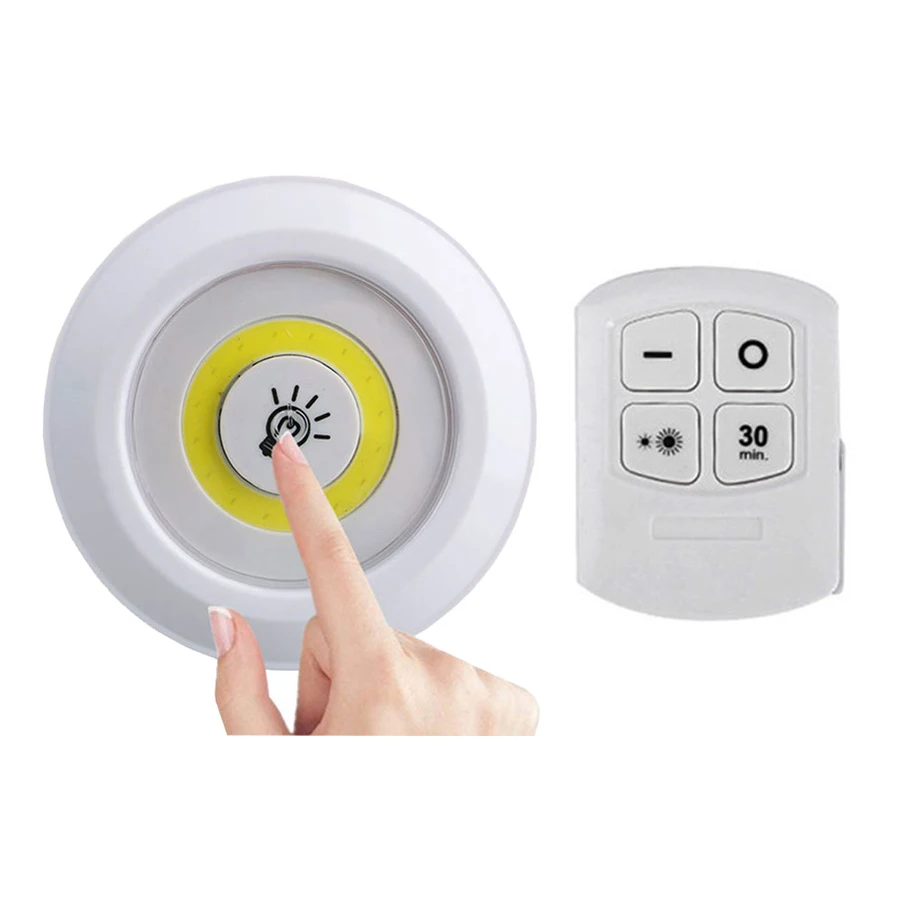 

Thrisdar Dimmable LED Night Light With Remote Tap Switch Cabinet Light Bedroom Closet Wardrobe Stair Hallway Kitchen Night Light