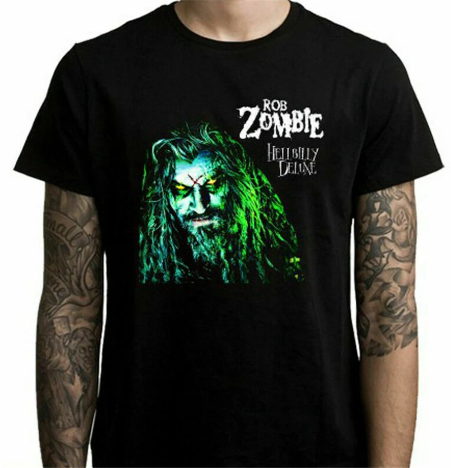 Новый Роб зомби Hellbilly Deluxe альбом Мужская Черная Футболка размер S до 3Xl Забавный