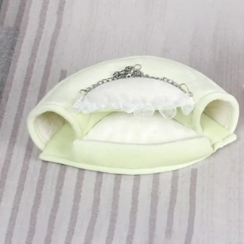 Теплое гнездо кровать Hommock с подвесной цепочкой для небольшого животного хомяка туннель игрушка для клетки