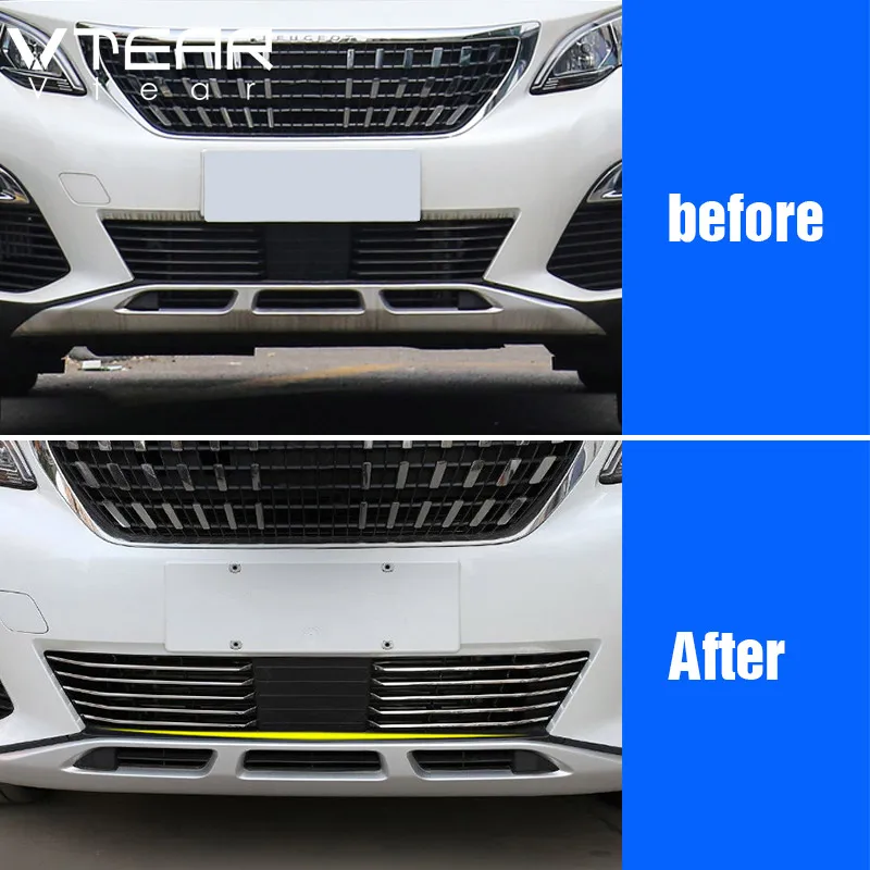 Vtear для peugeot пежо 3008 3008GT аксессуары внешней решетки радиатора автомобиля накладка