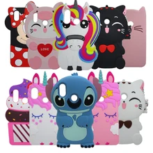 3D мультяшный чехол для huawei P Smart чехол Кекс Минни кошка силиконовый чехол для телефона чехол для huawei P Smart coque сумки