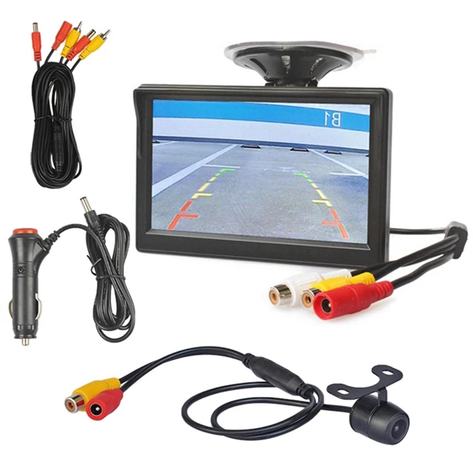 DIYKIT " автомобильный монитор заднего вида, автопарковка, Vedio+ светодиодный, ночное видение, резервная камера заднего вида, HD Автомобильная камера заднего вида - Название цвета: 668