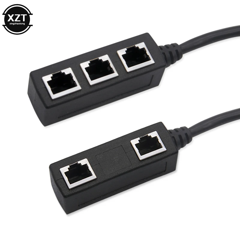 1 шт. RJ45 Папа 2 мама Ethernet сетевой разъем разветвитель кабеля Удлинительный адаптер