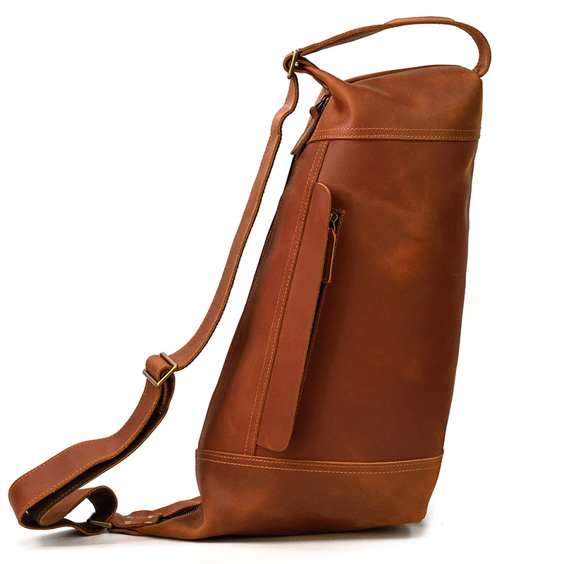 Crazy Horse Leather Unique Backpack43