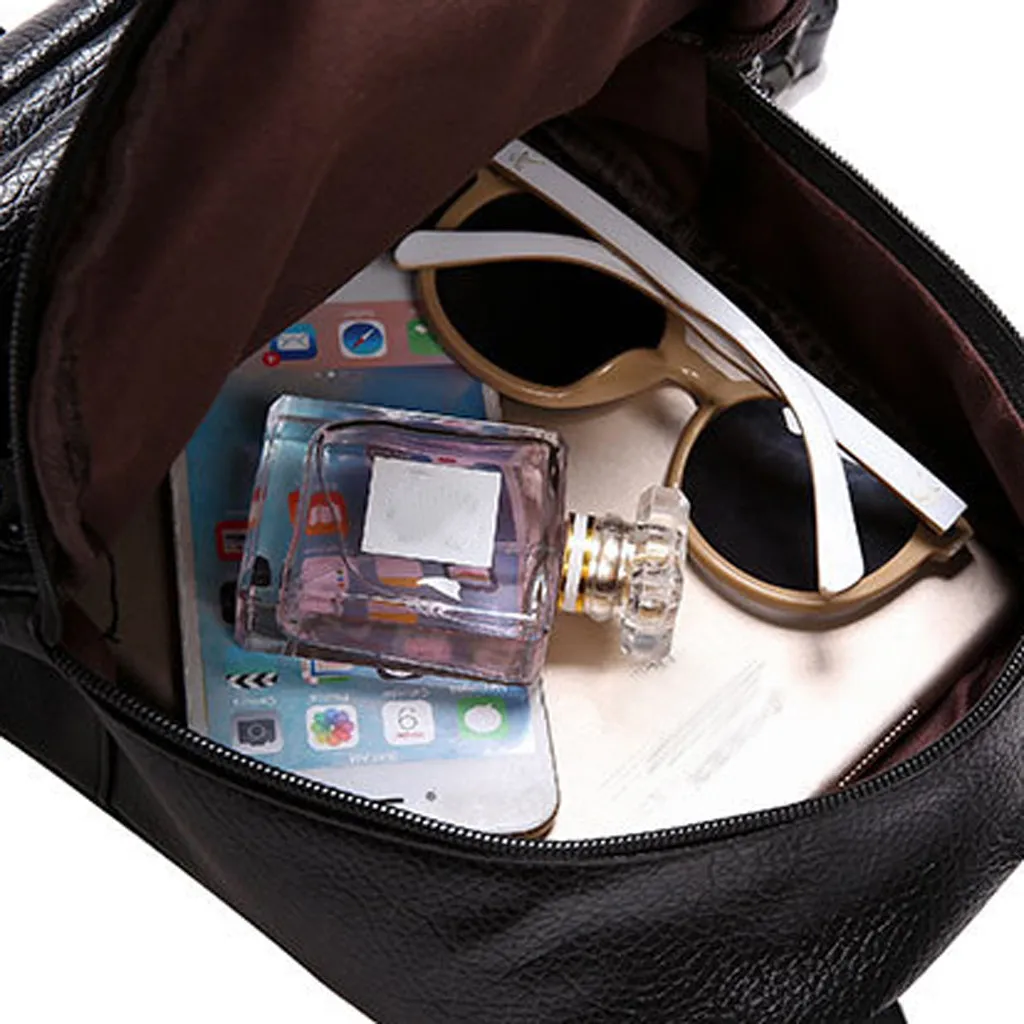 Модный женский рюкзак из искусственной кожи, простой однотонный водонепроницаемый рюкзак высокой емкости, спортивные школьные сумки для путешествий# T1P