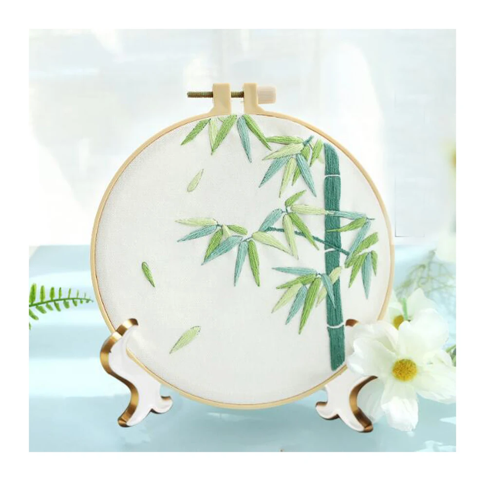 Embroidery Set Embroidery Kits Embroidery Hoop DIY Embroidery kit Flower Painting Embroidery Stitching Kits Interesting Handicrafts Material Kits Beginner Hoop