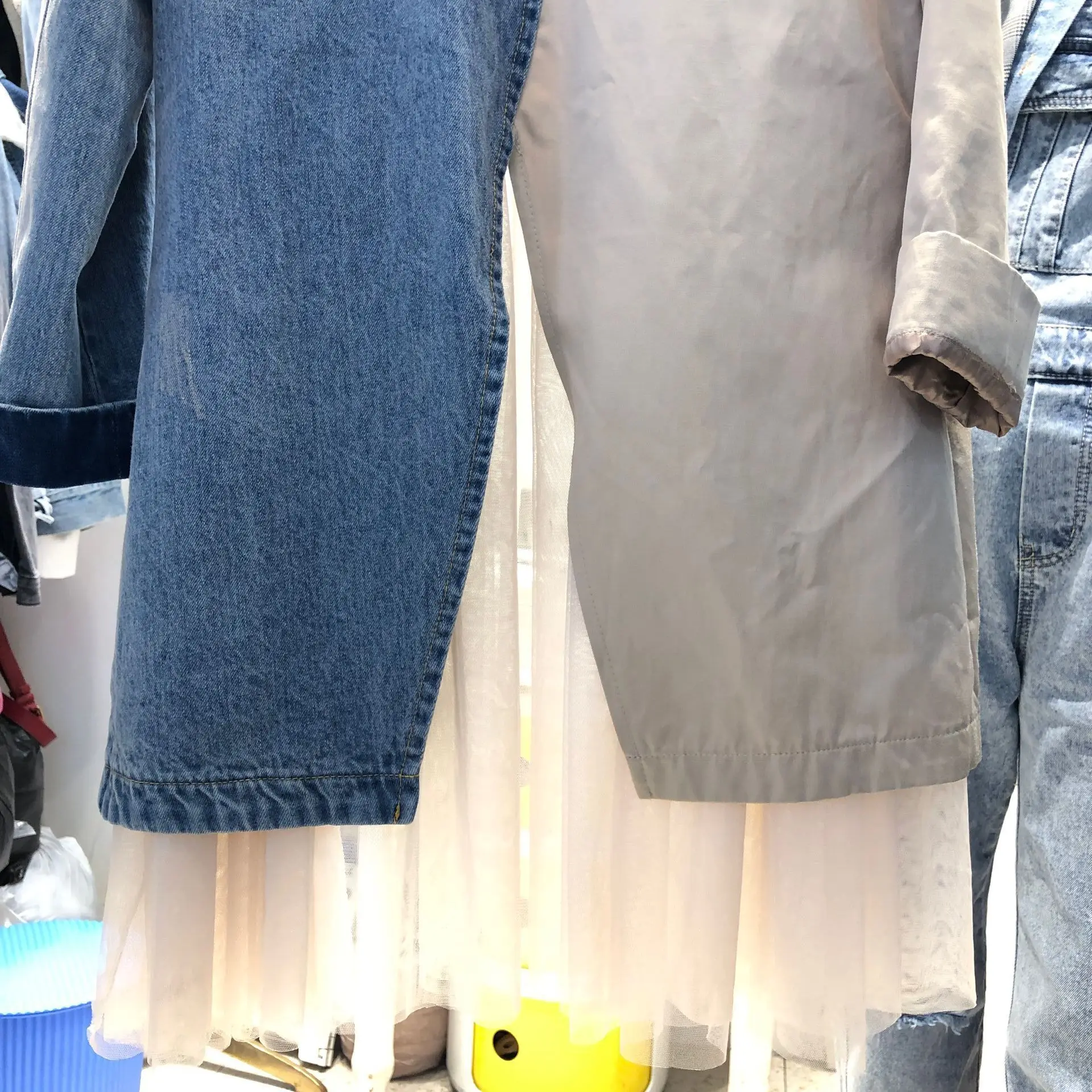 DEAT новая весенняя и летняя модная женская одежда сезонная джинсовая Лоскутная куртка с отложным воротником и длинными рукавами WF71801L