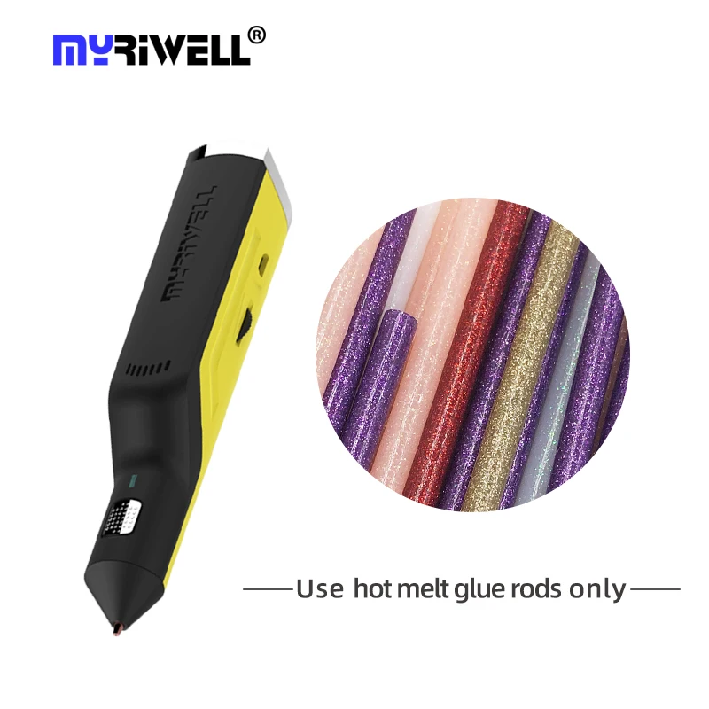 Myriwell Pen 6 Color Glue Stick for Fix USB cordless mini hot Melt Glue