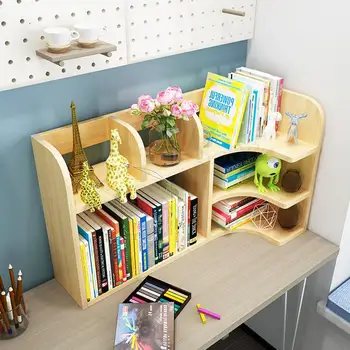 

Simple Desk Shelf Children's Desktop Small Bookshelf Storage Student Home Bookcase Simple Office Save Space