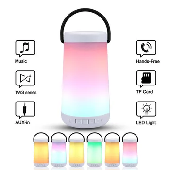 

Portable Wireless Speaker Colorful Night Light 3D Surround Stereo Built-in Mic