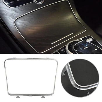 

Car Cup Holder Smoke Dust Box Frame Trim Silver For Mercedes-Benz W205 W213 GLC200 15-19 Interior Mouldings