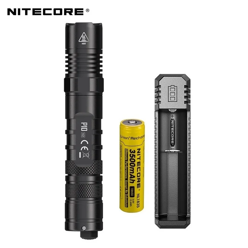 Новый светодиодный фонарик NITECORE P10 V2 18650 CREE XP-L2 V6 1100 люмен уличный