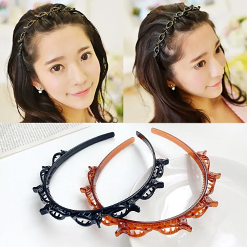 

New Double Layer hairpins Hairbands Braided Headband Hair Hoop Fashion Womens Headwear Hair Accessories Hair tools ACC123