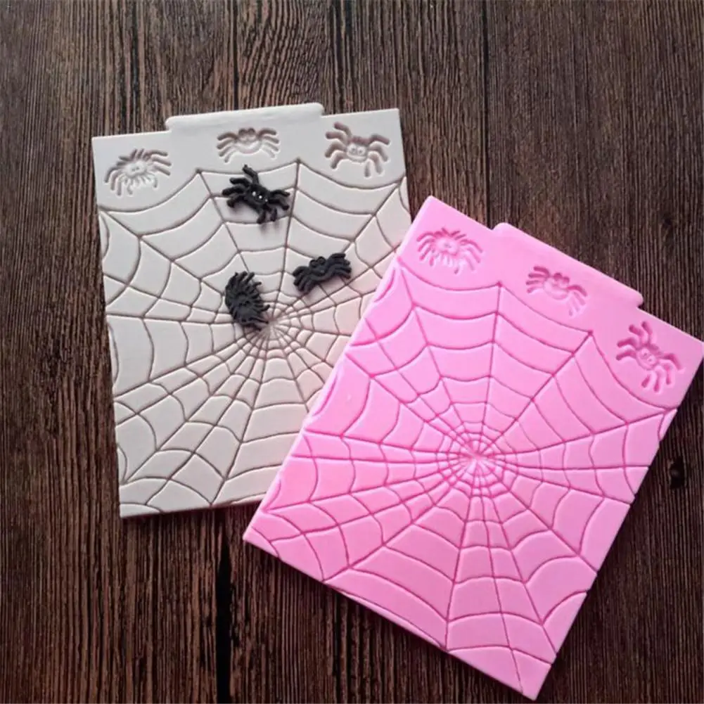 

Halloween Spider Web Shape Fondant Silicone Mold Chocolate Molds Cake Decorative Mold DIY Baking Tool Handmade Soap Clay