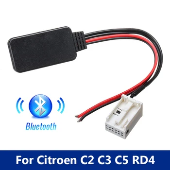 

12Pin Bluetooth Module RD4 Wireless Radio Stereo AUX-IN Aux Cable Adapter For Citroen C2 C3 C4 C6 C5 C8