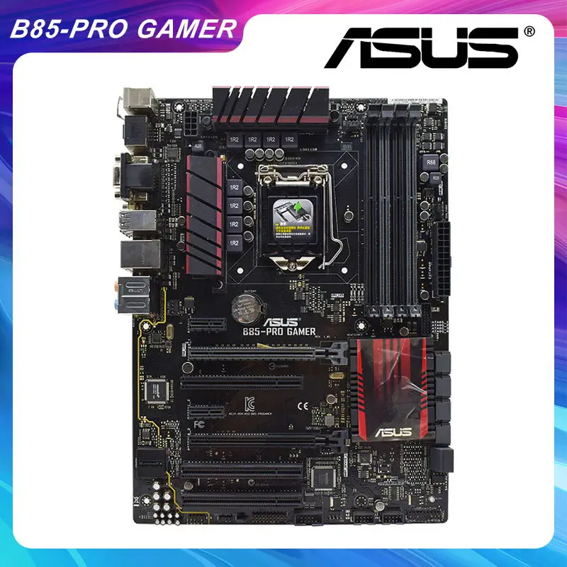 Материнская плата ASUS B85-PRO GAMER LGA 1150 DDR3 Intel B85 Core i7 4790K i5 4670K процессор PCI-E 3 0 32 Гб DVI HDMI