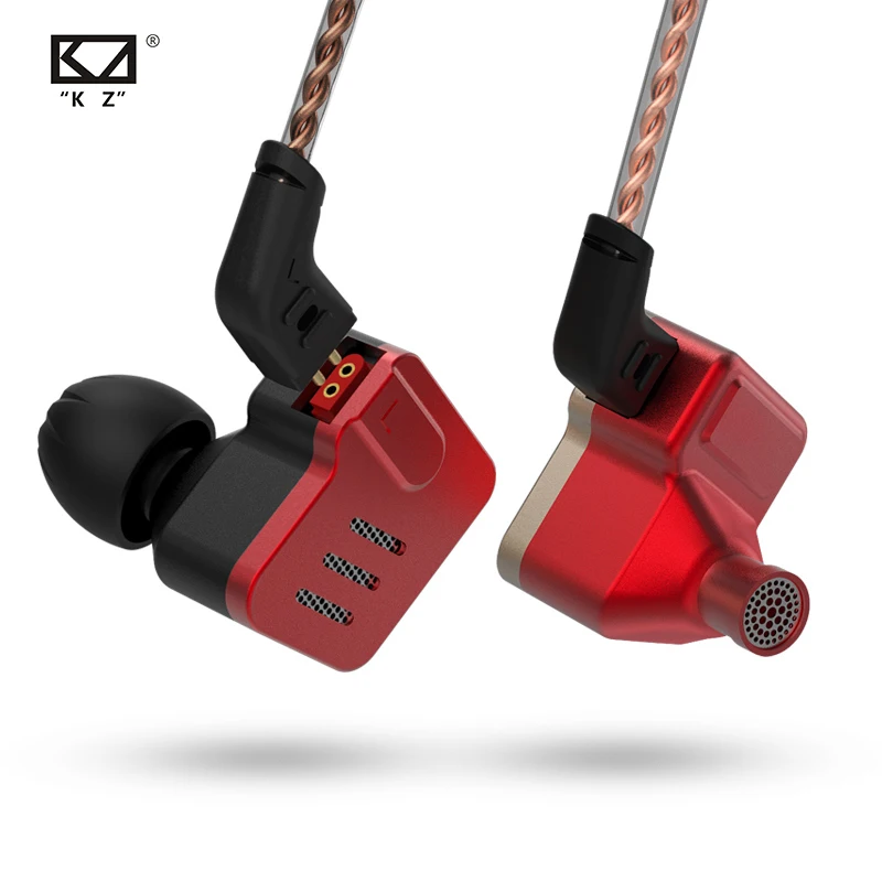Наушники вкладыши KZ BA10 сбалансированные арматурные Hi Fi наушники 5BA с монитором спортивные металлические