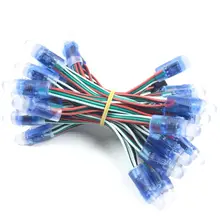 50 светодиодный s 12 мм WS2811 2811 IC полноцветный пиксельный светодиодный модуль светильник вход DC5V IP68 водонепроницаемый RGB цветной цифровой светодиодный пиксельный светильник