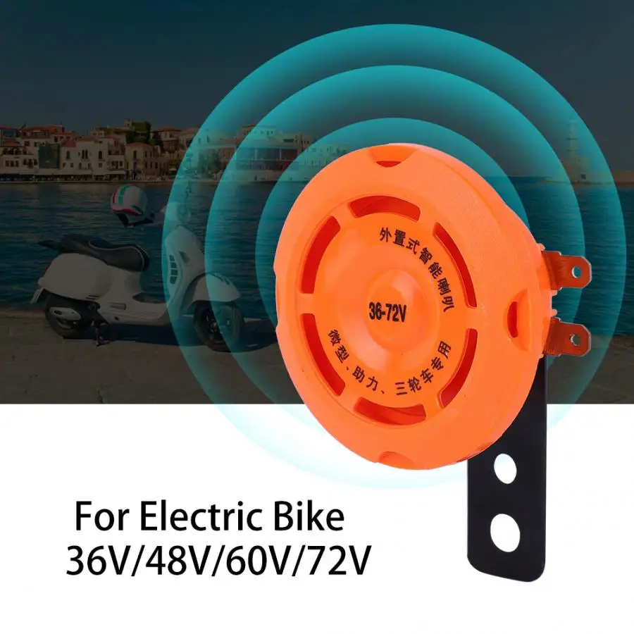 

Bike Ring Waterproof Smart Electronic Horn Ring Bell for Electric Bike 36V/48V/60V/72V Loud Sound Waterproof Electronic Horn